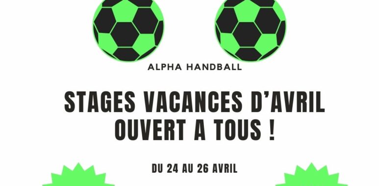 Stage de handball aux vacances d'avril
